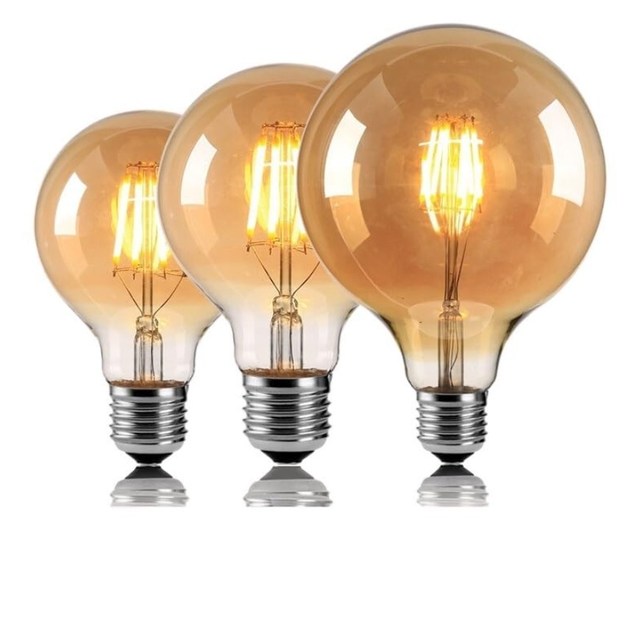 G80 G95 G125 Retro Led Filament Touch Dimming Bulb Edison Light Bulb E27 Decorative Filament Bulbs