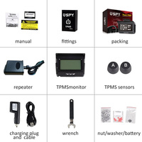 Nouveau capteur TPMS universel pour camion, système de surveillance de la pression des pneus numérique automatique avec écran LCD, capteur externe 433,92 MHz 12-24 V