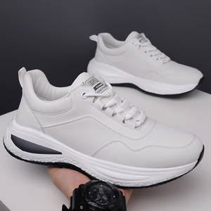 Nouvelles Chaussures de Course en Cuir pour Hommes, Tendance Été 2026, à Semelles Épaisses, Style Sportif et Urbain - Product Image 2