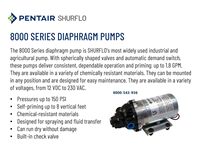 Pompe à diaphragme PENTAIR SHURFLO 8000-543-936, alimentée par batterie, pompe à eau automatique à débit contrôlé, 1,8 GPM, 60 PSI, résistante aux produits chimiques
