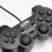 Manette de jeu filaire HYT U706 pour PC PS2 avec moteur de vibration, bouton turbo, gyroscope six axes, matériau ABS, garantie 1 an