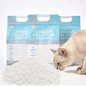 Expédition rapide, directement de l'usine, litière pour <span class=keywords><strong>chat</strong></span> en cassave de 2 kg, échantillon gratuit, litière pour <span class=keywords><strong>chat</strong></span> en cassave haute performance - Product Image 1