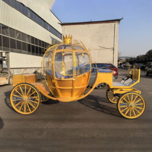 Princess Exclusive Royal Carriage Pumpkin Carriage Sightseeing Carriage Horse <b>Carts</b> for <b>Festival</b> Celebrations and Amusement Park - Product Image 1