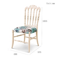 Chaise de loisirs à la maison classique sans bras de chaise antique sculptée en bois massif français FS-117
