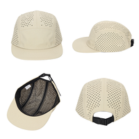 Casquette de camping perforée découpée au laser en gros, avec logo brodé personnalisé, séchage rapide, pour sports de plein air