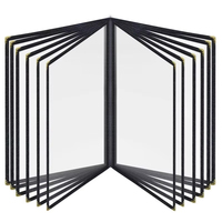Precio de fábrica PVC transparente A4 plata esquina receta libro a la carta bebidas lista menú Carpeta para restaurante cafetería