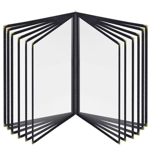 Prix usine PVC Transparent A4 Argent Coin Recette Livre à La <span class=keywords><strong>Carte</strong></span> Boissons Liste Menu Dossier pour Restaurant Café - Product Image 4