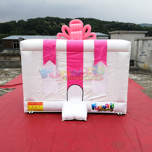 Castillo Inflable Comercial con Temática de Caja de Regalo, Brincolín para Niños, Equipo de Juego Inflable - Product Image 1