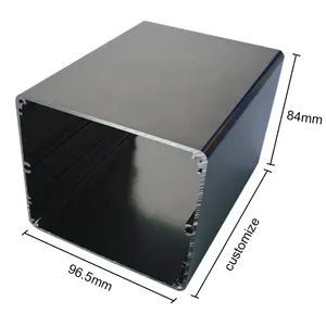 Aluminium Extrusion Enclosure Box Custom Aluminium Extrusion Housing W96.5*H84mm