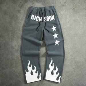 Rainbow Spray Custom ize ODM/OEM 100% Polyester Herren Elastic Waist Letter Print Lässige grafische Jogging hose für Herren - Product Image 3