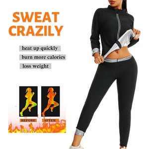 Vente en gros <span class=keywords><strong>de</strong></span> vêtements amincissants pour perdre du poids, chemise <span class=keywords><strong>de</strong></span> sauna professionnelle anti-déchirure avec fermeture éclair intégrale, vêtements amincissants pour le sauna - Product Image 5