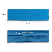 Headband Olahraga Anti Keringat dengan Logo Custom OEM, Warna Solid, untuk Fitness dan Lari