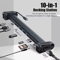 Station d'Accueil Multiport USB-C Type C 11-en-1 4K PD 100W USB 3.0 RJ45 pour HDMI Macbook SD/TF pour Ordinateur Portable avec Produit en Stock