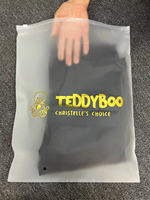 Nouvel Arrivage Unione – Sacs en Plastique Givrés CPE Écologiques et Souples pour Chaussettes, Vêtements, T-shirts et Sous-vêtements avec Fermeture Éclair