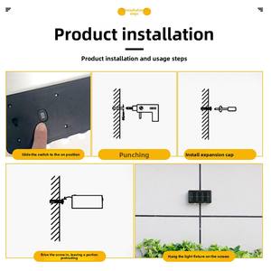 Lámpara Solar para Patio Exterior, Resistente a la Lluvia, de Metal, para Iluminación de Paredes, Decoración de Ambiente para Exteriores de Viviendas - Product Image 3