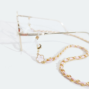Design à la mode fleur métal <span class=keywords><strong>lunettes</strong></span> chaîne corde <span class=keywords><strong>lunettes</strong></span> accessoires femmes Pu cuir <span class=keywords><strong>lunettes</strong></span> de soleil <span class=keywords><strong>cordon</strong></span> - Product Image 5