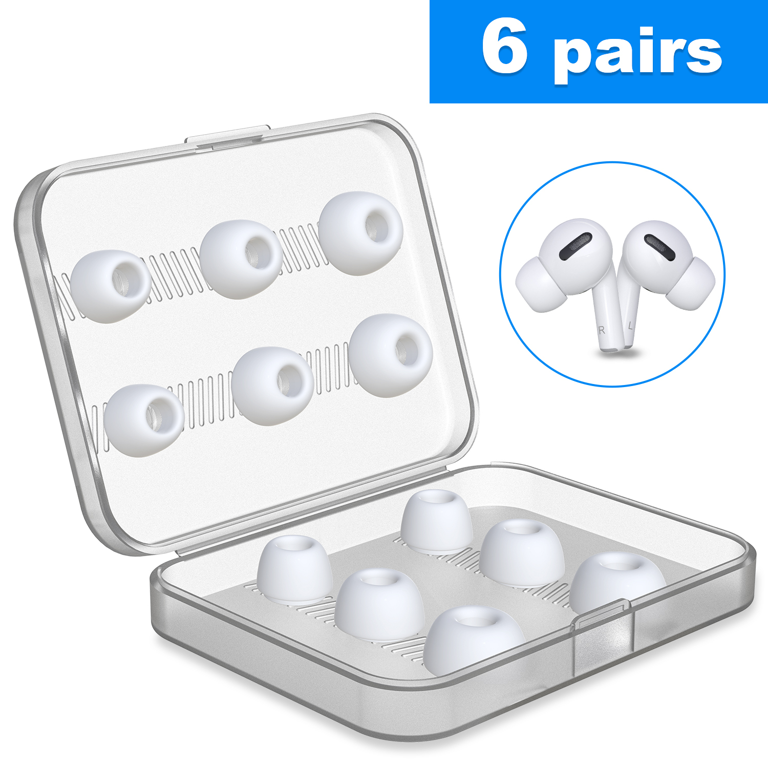 Blanc-Embouts en silicone