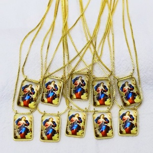 ของขวัญวันเกิด เครื่องประดับทองชุบ 18K จี้พระแม่มารี สร้อยคอแฟชั่นสำหรับผู้หญิงและผู้ชาย - Product Image 1