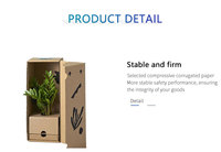 Boîte d'expédition pour plantes vivantes en carton ondulé avec revêtement UV et gaufrage, recyclable, taille et couleur personnalisables