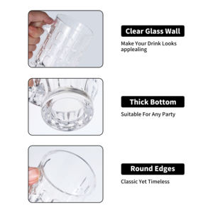 סיטונאי עיצובים שונים מותאם אישית 330 מ "ל 500 מ" ל בירה שתייה כוסות זכוכית עם ידית למכירה - Product Image 6