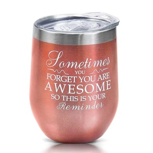 Vaso de Vino Aislado de Acero Inoxidable con Recubrimiento en Polvo de 12oz, Vaso sin Tallo al Vacío, Taza Personalizada con Pajita, Estilo Zen Asiático para Viajes - Product Image 1