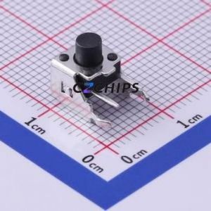 TS-1038-A6B3-D2 Tactile Switch Through hole,6x6mm Switch Single Pole Single Throw Round Button 2.5N Right Angle Insert - Product Image 1