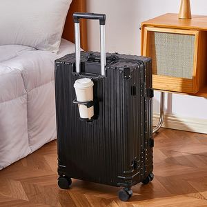 High-value Fashionable 24-inch Neoprene Luggage Aluminum Frame 4-wheel Spinner TSA Lock Waterproof Large Capacity Travel <strong>Trolley</strong> - Product Image 6