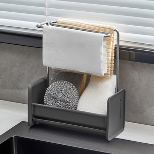 Kitchen Sink Drain Shelf Ventilated Stainless Steel Rag <b>Rack</b> Rag Storage Holder Detachable Dishwashing <b>Cloth</b> Rag <b>Rack</b> - Product Image 4