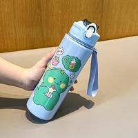 Nouveau dessin animé dinosaure ours conception Portable en plastique tasse à eau paille rebondissant couvercle pour Camping en plein air visites pour étudiants Couples