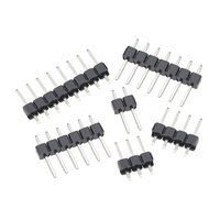 Conector de pines macho de paso de 2.54mm, de una sola fila, vertical, de cobre chapado en oro, de 1x2 a 1x40P, de montaje pasante, personalización de fábrica certificada