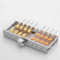 Grille de barbecue rotative automatique à moteur 5V DC, support télescopique réglable en largeur pour barbecue extérieur