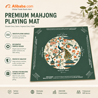 Tapis de table de mahjong carré durable, antidérapant, avec dos en caoutchouc, réduction du bruit, tapis de jeu décoratif pour le mahjong américain à usage domestique