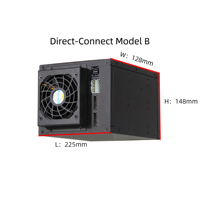 Caja para Discos Duros/SSD de 4 Bahías NVMe/SAS/SATA Trimodal, SlimSAS SFF-8654 8i a 8643, con Ventilador, Versión B