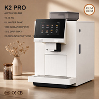 Machine à café automatique commerciale K2 PRO, machine à expresso du grain à la tasse avec moulin intégré, écran tactile, fabricant OEM ODM
