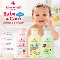 Shampooing et Gel Douche Bébé Marque Blanche Nettoyant Doux Parfum Pastèque et Noix de Coco pour Enfants