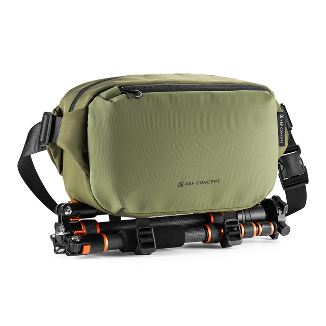 K&F Concept 2 in 1 Sling Bag 10L Everyday Shoulder Bag & Multifunction Photography Crossbody Camera DSLR Backpack--Green