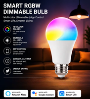 Ampoule Intelligente Wi-Fi Lite, Contrôle Vocal Alexa, Télécommande RGB Multicolore pour Sommeil, Fêtes, Jeux, Appareils Domestiques Intelligents