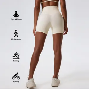 Bum High Waisted Yoga Biker Shorts Tight Women Gym Fitness Wear Butt Lifting Yoga Shorts