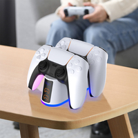 Station de charge rapide pour manette PS5 Type C DualSense Station de charge pour manette PS5 Double station de charge pour manette PS5