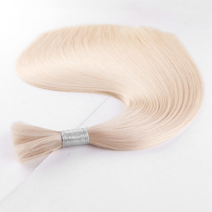 K.swigs Extensions de cheveux humains Remy 100% naturels, lisses, cheveux chinois, double trame, non traités, pour tressage, couleur personnalisée - Product Image 2