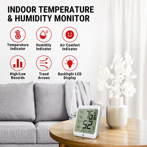 Digital <b>Thermometer</b> and Hygrometer With Temperature Gauge Humidity Sensor - Product Image 4