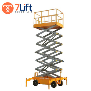 Plateforme élévatrice hydraulique mobile 15 m, élévateur à ciseaux électrique pour une seule personne, élévateur manuel pliable de 60 pieds, petite plateforme élévatrice de 8 mètres - Product Image 5