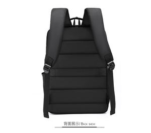 Siyah büyük unisex serin anti-hırsızlık bagpack seyahat eğlence dizüstü su geçirmez anti hırsızlık sırt çantası ile usb şarj portu - Product Image 3