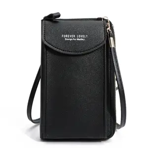 Bolso de hombro sencillo multifuncional de gran capacidad para mujer, bolso de teléfono con correa única a la moda de Color sólido para mujer, novedad al por mayor