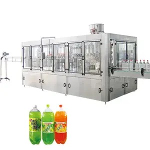 Máquina De Enchimento De Água Mineral Potável Do Suco De Bebida Carbonatada Automática 3in1 Máquinas De Enchimento De Sabor De Água Pura Engarrafada