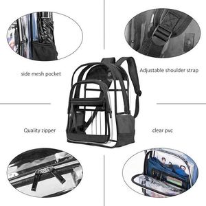 Custom Fashion <b>Large</b> Capacity Waterproof Clear Bag Transparent Pvc Plastic School <b>Back</b> <b>Pack</b> Backpack - Product Image 2