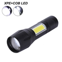 Lampe de poche ultra lumineuse Mini Led Cob Lampe torche Batterie de chasse Cob Usb Lampes de poche rechargeables étanches
