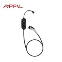 Pengisi Daya EV Portabel Listrik 3.5/7kW Baru dengan Kabel 5m, Perlindungan IP67, Tipe Amppal Tipe1 Tipe2 untuk Mobil Listrik