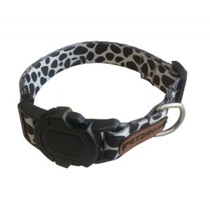 Collar de entrenamiento para mascotas a rayas de poliéster y nailon ajustable, accesorios para caminar para perros con hebilla de plástico para uso en exteriores - Product Image 3