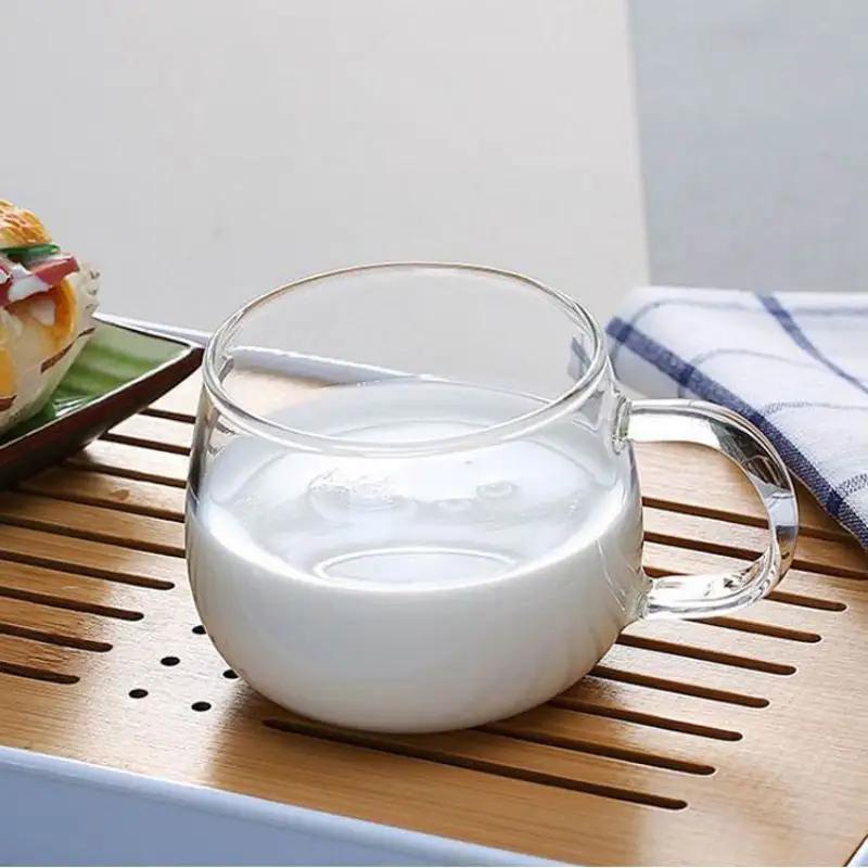 Hot bán dễ thương Thông tư với xử lý cốc và cup bán buôn Glass Coffee cup cup